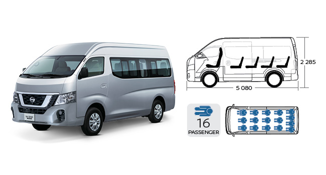 Urvan Seating capacity